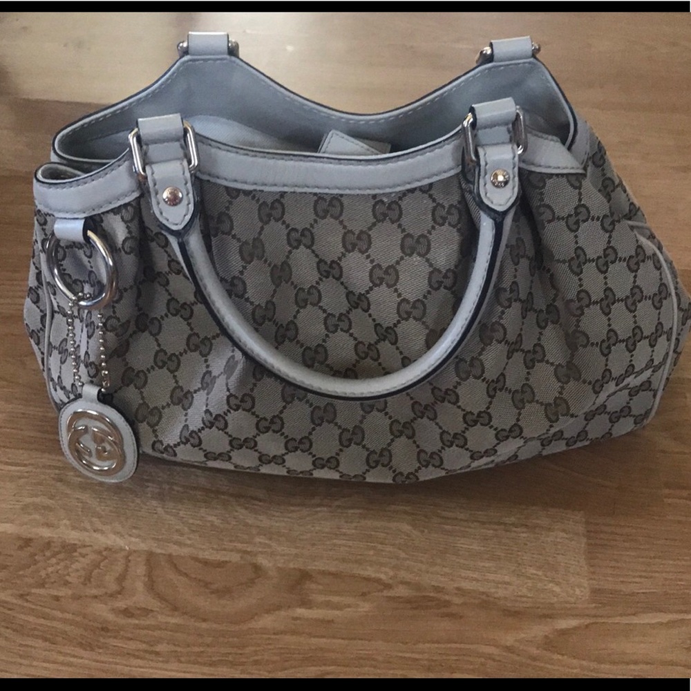 Gucci Sukey (medium, beige GG/cream leather)